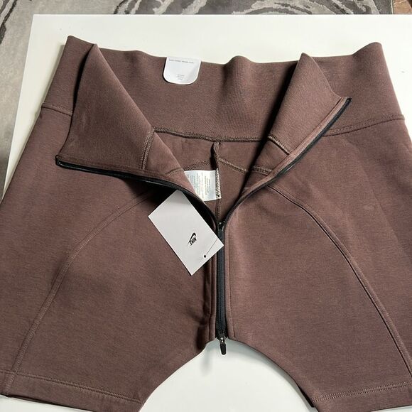 Nike Sportswear Tech Fleece High-Waisted Brown Mini Skirt - Picture 6 of 13